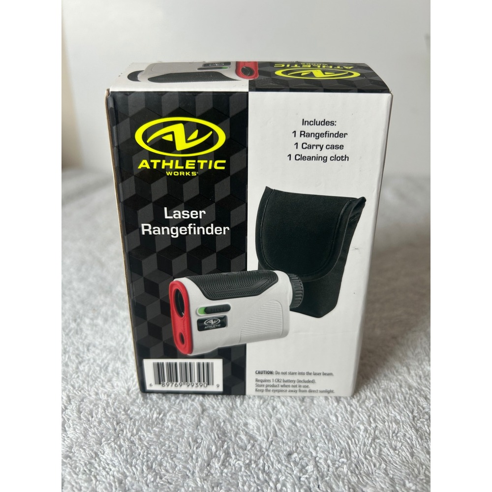 Athletic Works Laser Rangefinder 6X Magnification 500 Yard Slope White Red